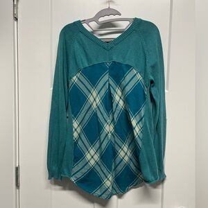 Prana mixed media sweater